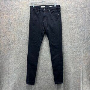 AG Adriano Goldschmied Jeans Women 28R Black Denim Contour 360 Skinny Dark USA